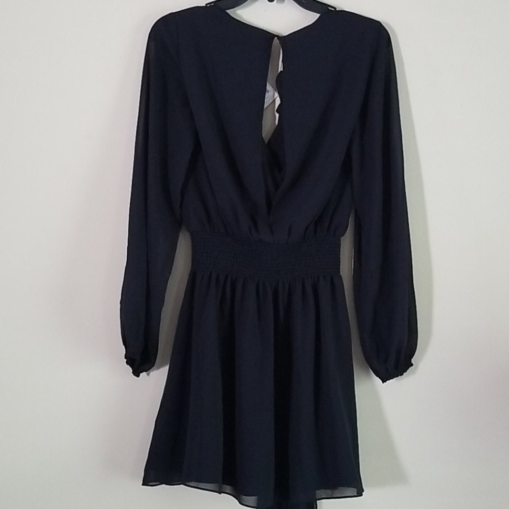 💙HP💙 Haute Hippie Smocked Waist Solid Mini Dress - Picture 13 of 16